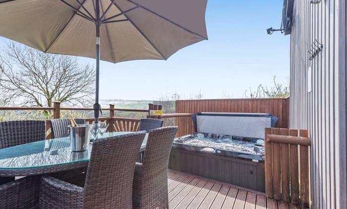 Patio area  and hot tub